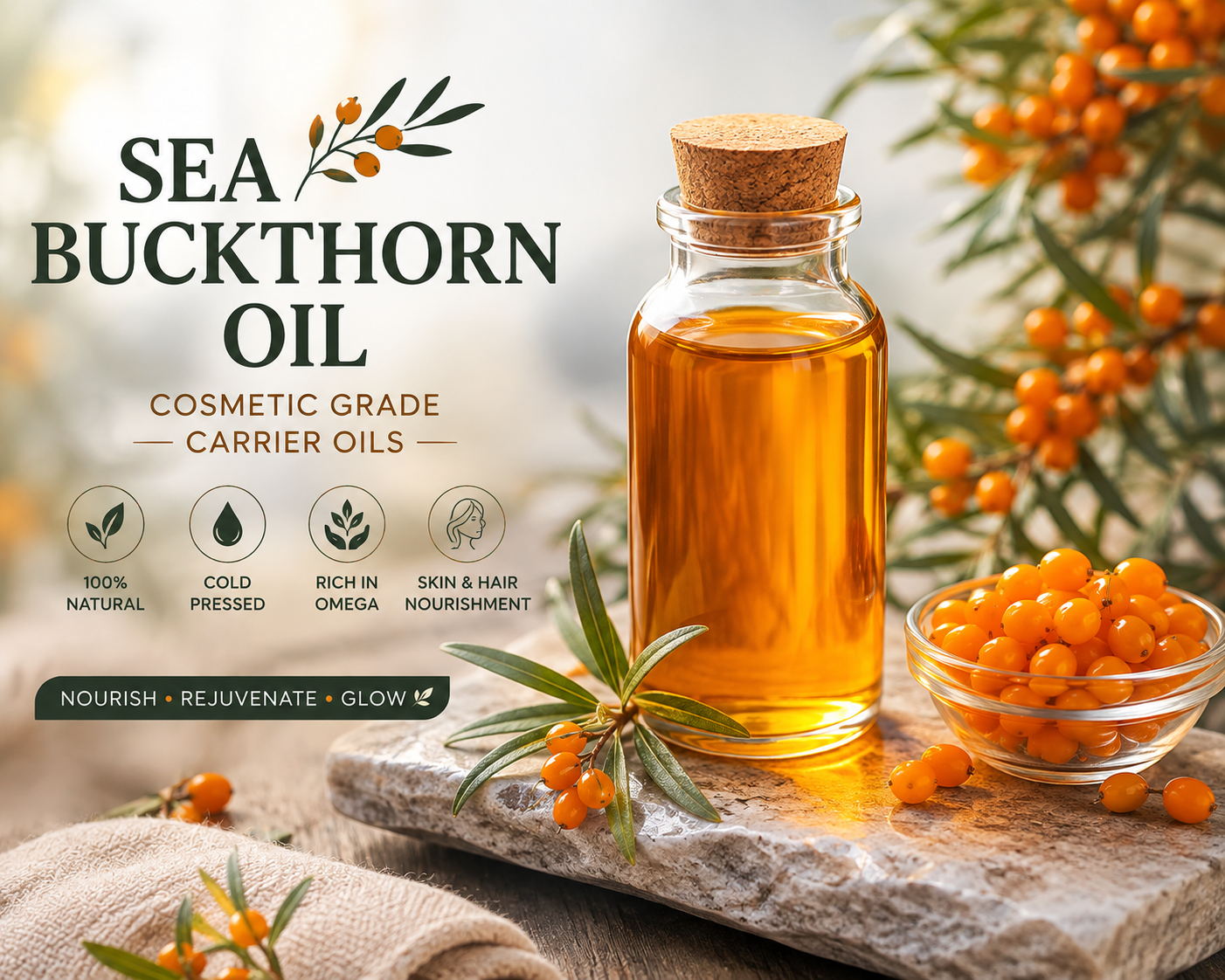 Sea Buckthorn Oil Cosmetic Grade Carrier Oils